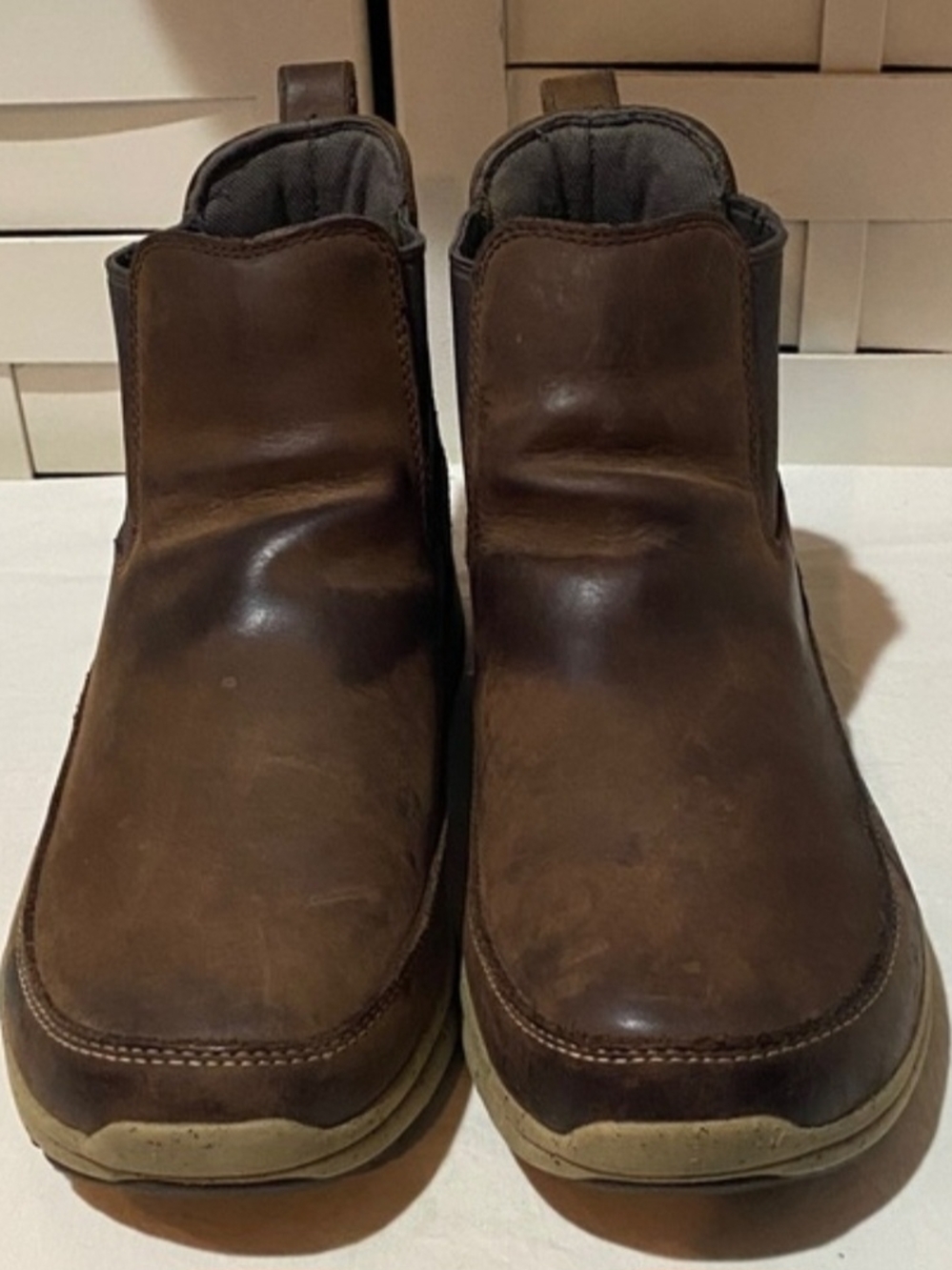 Duluth Trading Co Brown Leather Chelsea Slip-On Boots 11.5